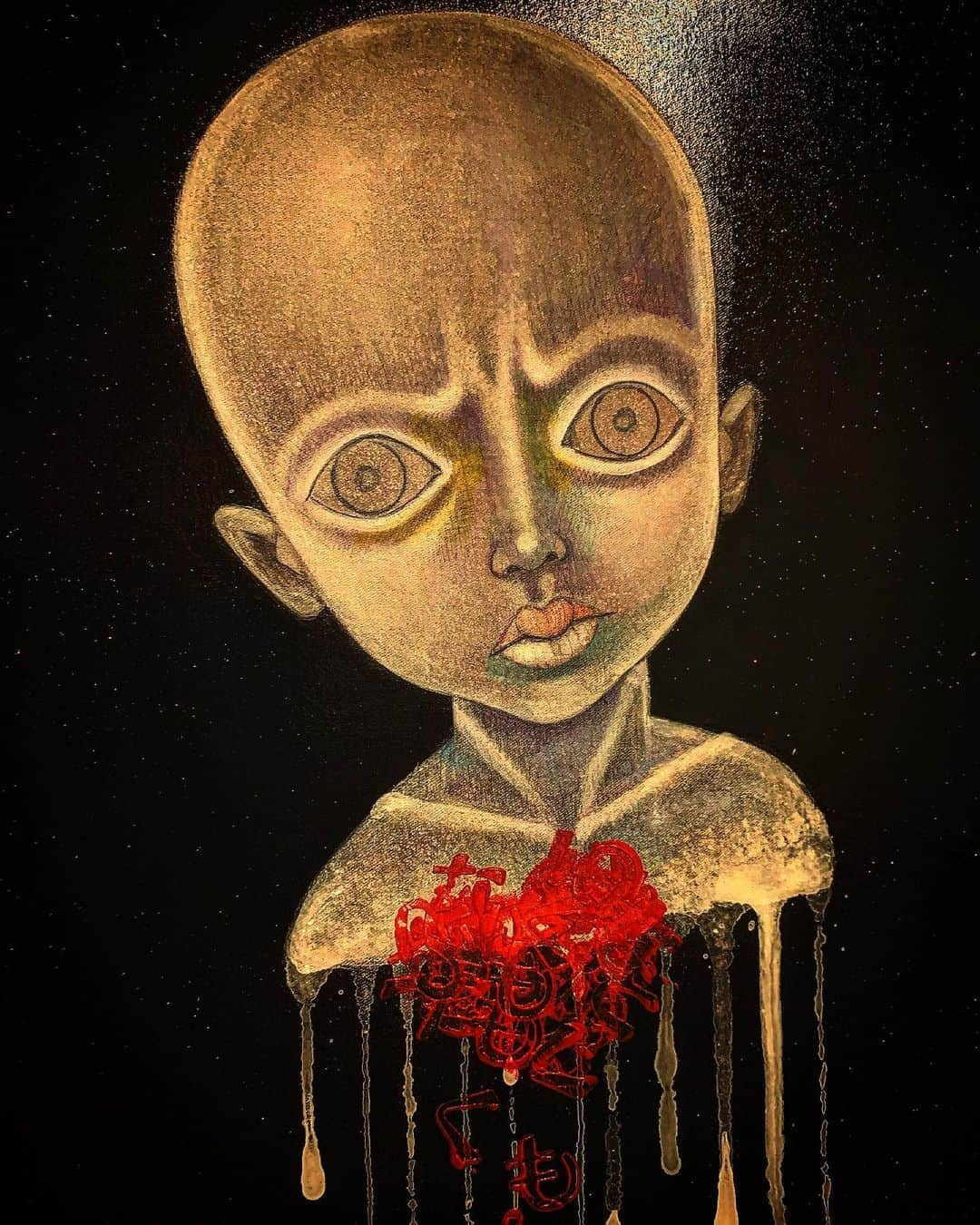 こうぶんこうぞうのインスタグラム：「Thanks for coming my page!!  official HP→https://www.cocoart.work/  #こうぶんこうぞう  #cozocobun  #painting #Japaneseartist  #Artpaintings #Japanesepainting #portraitpainting #lowart #Japanesepopart  #lowbrowart  #現代アート好きな人と繋がりたい  #アート #絵画 #絵 #アート #ギャラリー #アート好きな人と繋がりたい #portraitartist #japaneseart #現代芝木 #ベアブリック#theartarchive #portrait #portraitart #contemporaryart #芸術 #現代アート　#peace #アクリル画 #絵画」