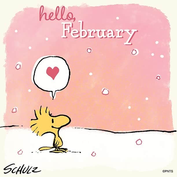 スヌーピーのインスタグラム：「Hello, February 💖」