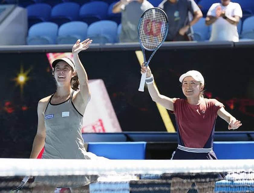 柴原瑛菜のインスタグラム：「✨Thank you @australianopen 🙏🇦🇺💜 #AO2023 #AusOpen」