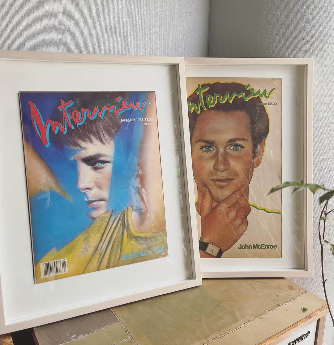 長谷川踏太のインスタグラム：「Framed Interview Magazine Michael J FOX ⏱ John McEnroe 🎾  #andywarhol」