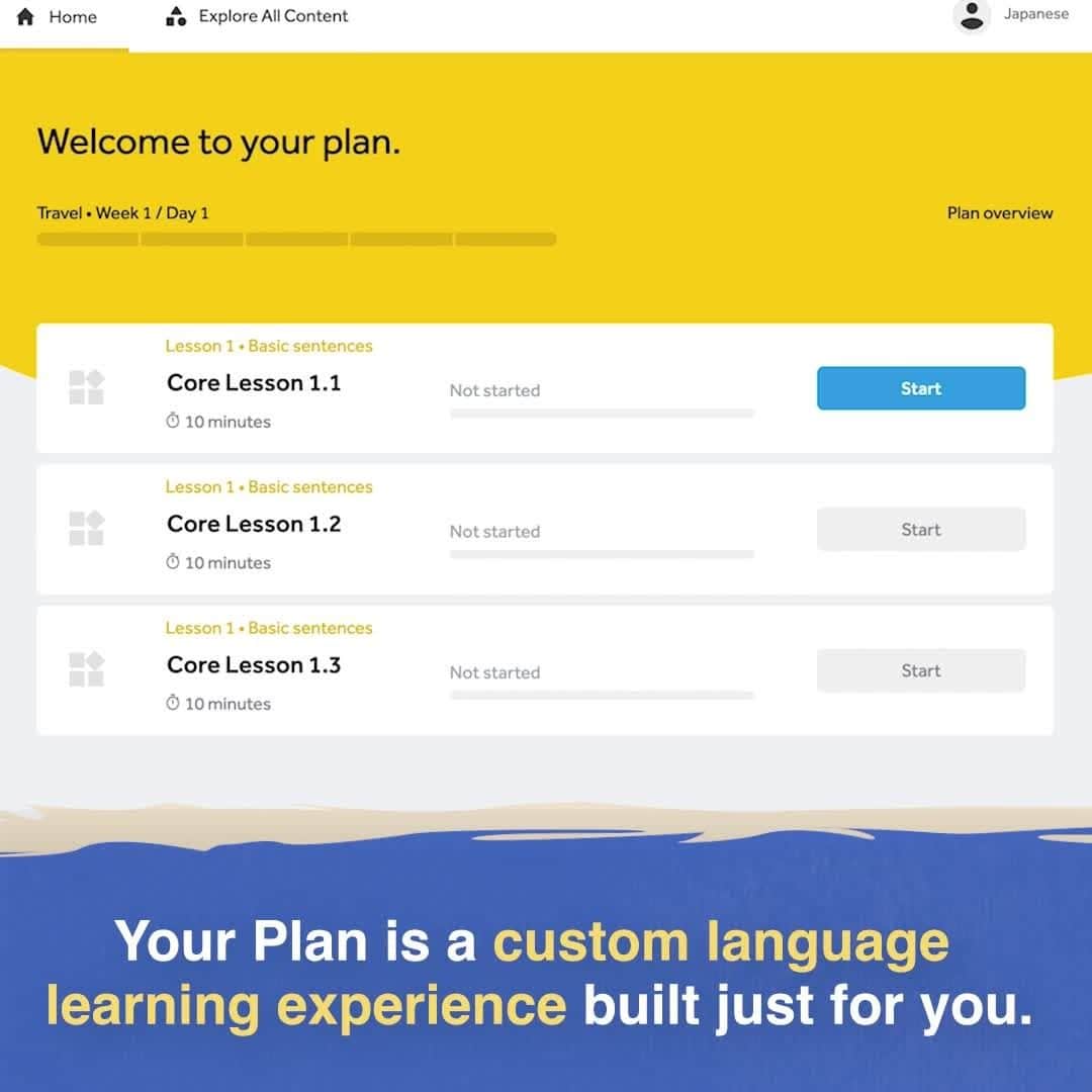 Rosetta Stoneのインスタグラム：「On Rosetta Stone, your language learning journey is customized to meet your unique needs and goals. Learn more at the link in bio!」