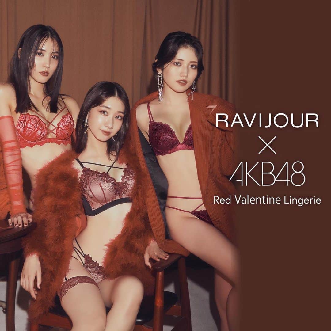 Ravijour Official Instagramさんのインスタグラム写真 - (Ravijour Official InstagramInstagram)「#AKB48 x #RAVIJOUR バレンタインに赤いブラはいかが？ 大人の表情を引き出すスペシャルランジェリー。  #ラヴィジュール #柏木由紀 #村山彩希 #下尾みう」2月2日 19時16分 - ravijour_official