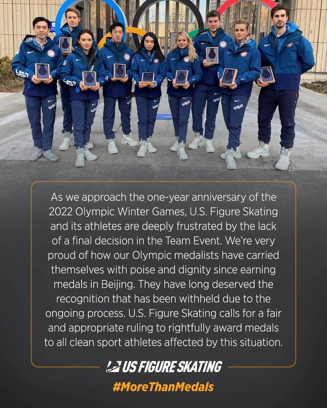 ヴィンセント・ゾウのインスタグラム：「Please engage in and perpetuate this important conversation using the hashtag #morethanmedals - it’s about more than just the missing medals. We uphold the principles of fair and clean sport, and we expect our peers and competitors to do the same.  The US Team Event athletes are not alone in being affected by this situation, so this isn’t just about Team USA either. The Olympics are a paragon of integrity and sportsmanship in competition, and for the Olympics to retain that meaning, these principles MUST be upheld.  Please repost. #morethanmedals」