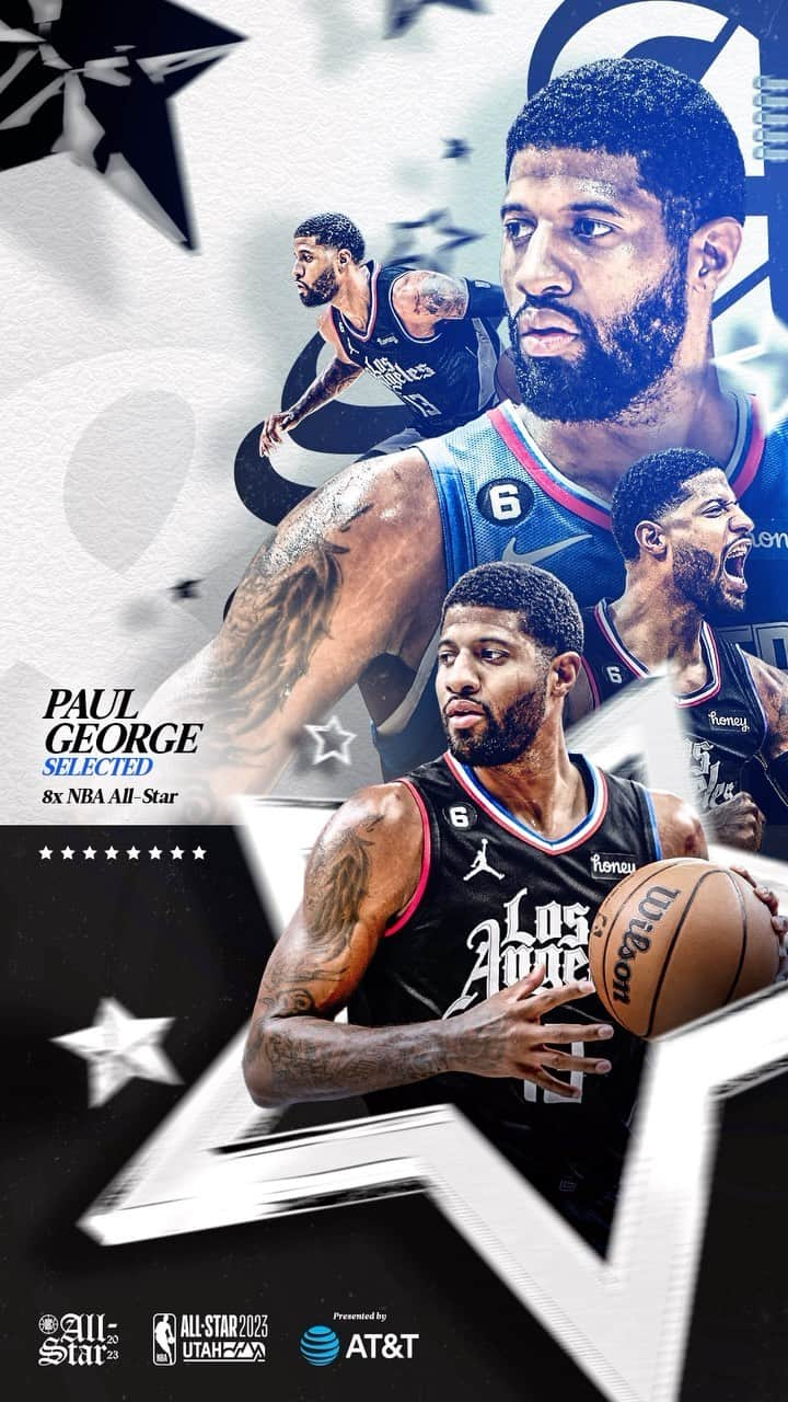 ポール・ジョージのインスタグラム：「See you soon, Utah 🤩  Paul George has been selected to his 8th #NBAAllStar Game!」