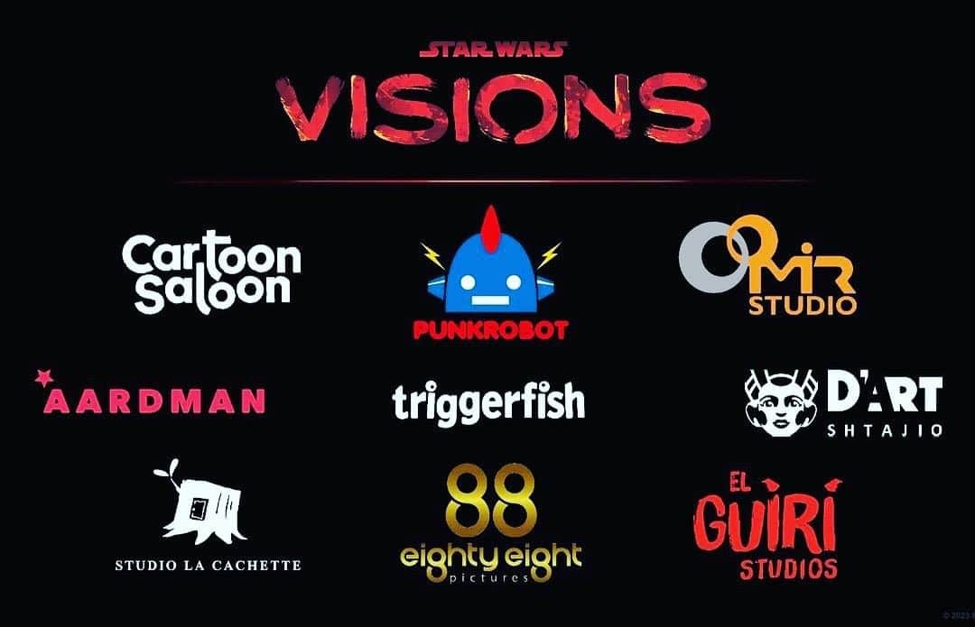 ダンテ・カーヴァーのインスタグラム：「Posted @withregram • @dartshtajio We’re excited to announce our collaboration with @Lucasfilm on @StarWars: Visions Volume 2.   D’Art Shtajio and Lucasfilm created a new animation for the series called The Pit, directed by LeAndre Thomas and Justin Ridge.  Star Wars: Visions Volume 2 starts streaming May 4 on @DisneyPlus. Stay tuned for more news.」