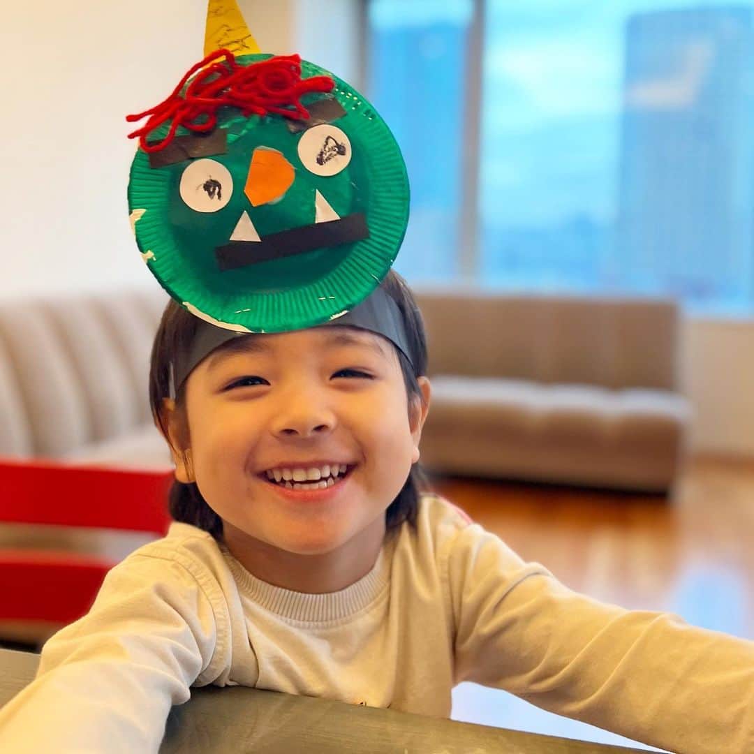 のインスタグラム：「節分。 今日は鬼さん来るかなぁ… #3歳」