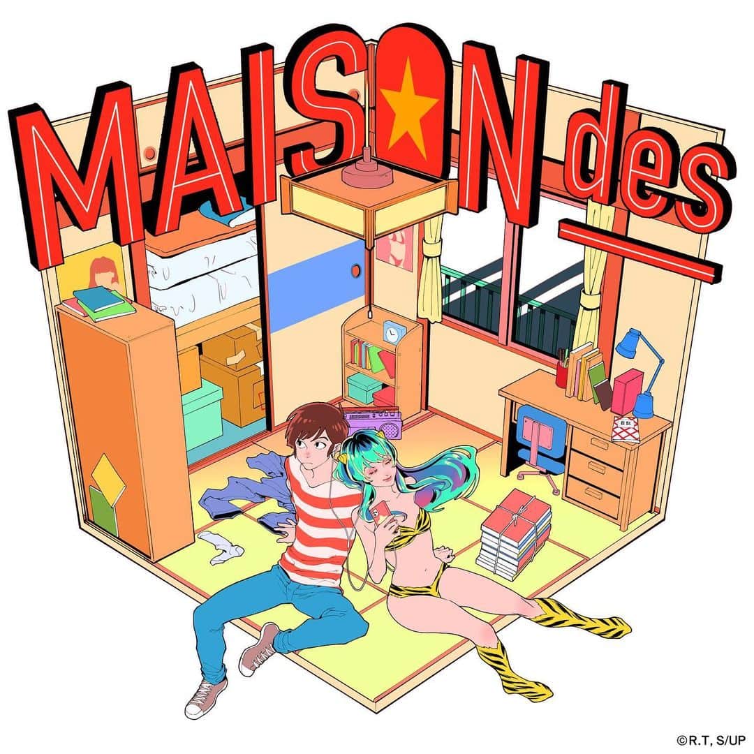 NAKAKI PANTZのインスタグラム：「🪐3/15(水)発売🪐 MAISONdesミニアルバム「ノイジールーム」 ジャケットイラストを2種描かせていただきました。  「うる星やつら」2クール分のOP/EDテーマと、新曲2曲が収録！ ラムちゃんがデザインされたアクスタ付き、アニメのOP/ED映像が収録されたBD付きの2種類が発売となります。  amazon、タワレコオンライン、HMVオンラインなどなど各ストアにて予約開始しております。 是非チェックしてみてください❣️  #maisondes #うる星やつら #illustration#art#artwork #일러스트#그림#삽화 #絵#イラスト#アート」