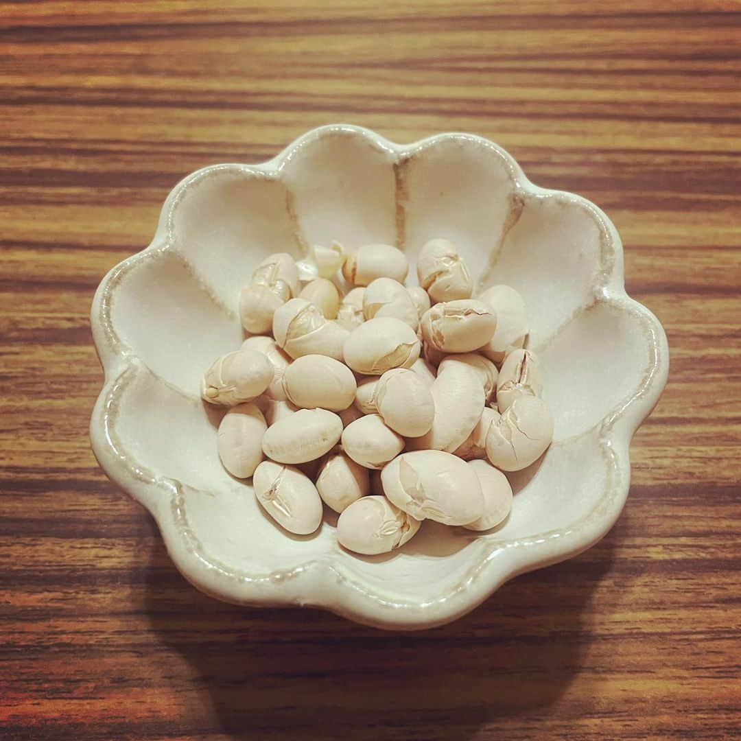 入山法子さんのインスタグラム写真 - (入山法子Instagram)「節分。  年の数だけの豆が多くて改めて。 驚きはしないけど やってきたなぁ、としみじみ。  猫たちの厄除けも🙏  まだまだ寒いけど立春。 春が好きだ。 みんなの蒔いた種が元気に芽を出しますように！🌱  最後は背中を貸す、漢ミズです。」2月3日 21時00分 - iriyamanoriko_official