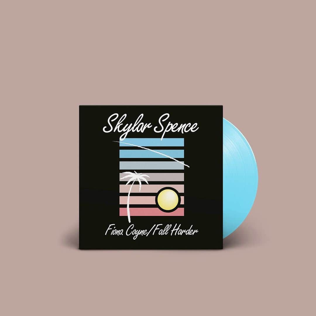 Skylar Spenceのインスタグラム：「hey! so yesterday was my birthday or something, and to celebrate @carparkrecords and I are reissuing the long out-of-print ‘Fiona Coyne/Fall Harder’ 7” single on baby blue vinyl! It’s available now at the Skylar Spence bandcamp (link in bio) for anyone who wants a copy. More surprises in due time this year. Thank you endlessly for your love, patience, and support through all this time, seriously. ❤️❤️❤️」