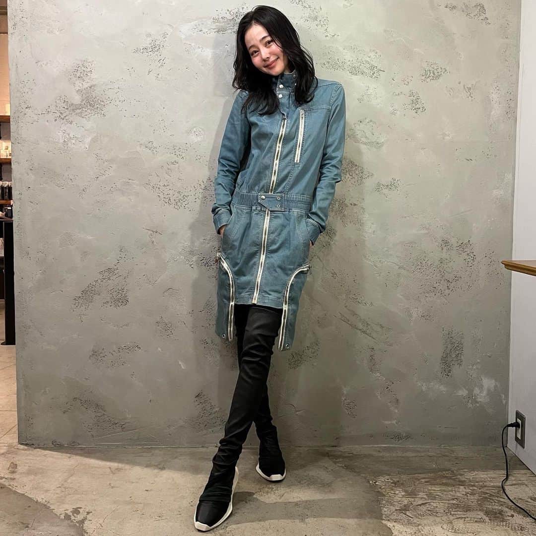 のインスタグラム：「🟦⬛️ . . . #rickowens #drkshdw  #rickowensdrkshdw #リックオウエンス #リックオウエンスダークシャドウ」