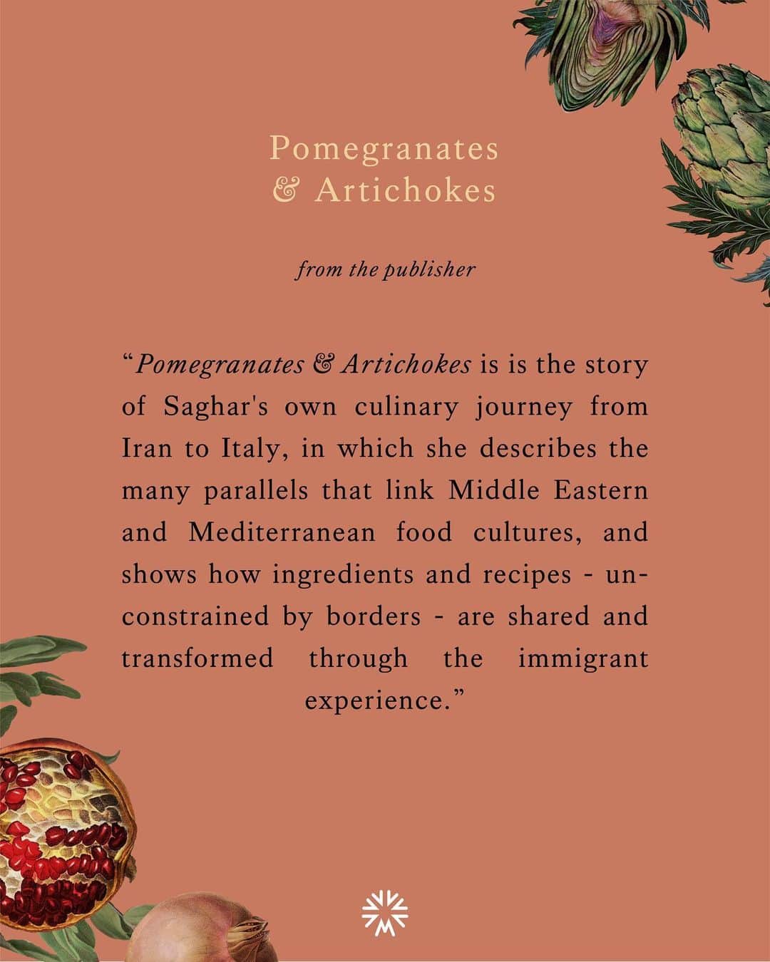 Saghar Setarehさんのインスタグラム写真 - (Saghar SetarehInstagram)「I am extremely excited, nervous, happy and proud to FINALLY present you my first cookbook; Pomegranates & Artichokes: Recipes and memories of a journey from Iran to Italy. It will be published on May 4th and it’s now available for pre-order via the link in my bio.   There are SO MANY things I have to say about this book, about its genesis in January 2017, about how I turned down no less than 3 publishing offers on books that I did not want to write, because I knew I wanted to write specifically THIS book, and about its arduous road to publication. But these are stories for another time.  Pomegranates & Artichokes is not a cookbook about an “exotice Persia”, from the point of view of a nostalgic exile. Nor is it a cookbook about the dolce vita in Italy. It’s a journey, that starts in Iran, then travels west through the Levant and the Eastern Mediterranean, finally arriving in Italy. It’s a quest for things that link the people of these lands, rather than separate them. Recipes, ingredients, techniques, stories. You'll be amazed at the amount of similarities between these apparently distant cultures and their cuisine.   Over and over again the question of borders and freedom of movement is raised throughout the book, for in fact, more than anything Pomegranates & Artichokes is about migrations.  Consequently, it’s also a book about identity.   It is divided into three chapters: Iran, In Between, and Italy. Each starts with an essay and its own pantry section. The recipes are accompanied by historical facts, personal anecdotes and insights.  To get in the mood of Pomegranates & Artichokes, I have also curated a playlist that follows the same pattern: Iran, In Between and Italy that you find in the link in bio  Lastly, if you want to support me and my work, please pre-order the book. It’s a huge deal in this market, especially for first-time authors like me.   Best team ever:  Recipe testing assistant/angel: @grassnbones  Home economist @alice.adamscarosi with help from @bettirosso  Photography and styling assistant: @valentinahortus  Location @madonnellagricola  And everyone at @murdochbooks_uk   #PomegranatesAndArtichokes #LabNoonCookbook」2月4日 17時17分 - labnoon