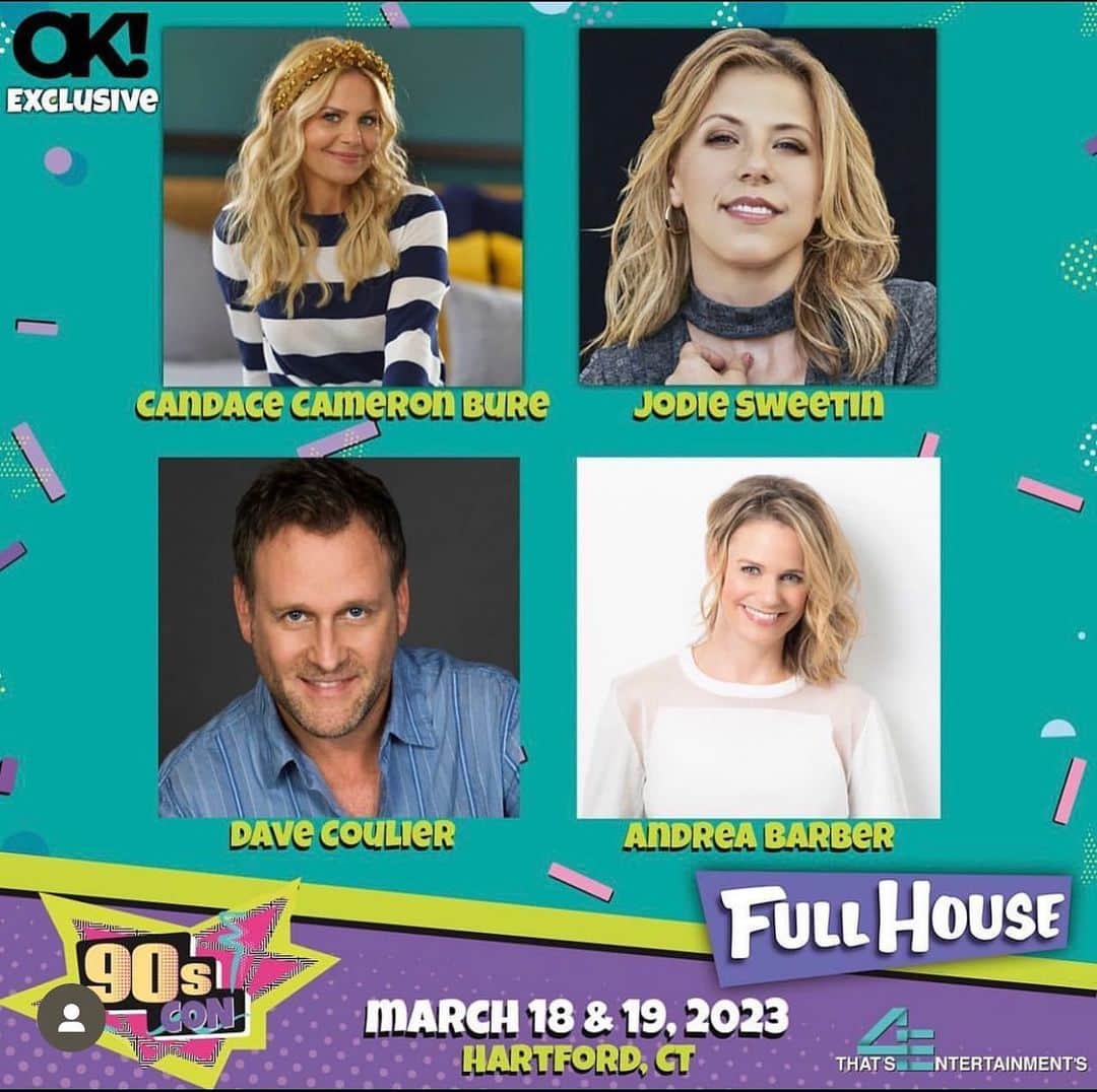 デイブ・クーリエのインスタグラム：「No way! Cut-it-Out! It’ll be a Full House at 90’s Con in Hartford, CT March 18-19. @thats4ent has all the deets. See you there!」