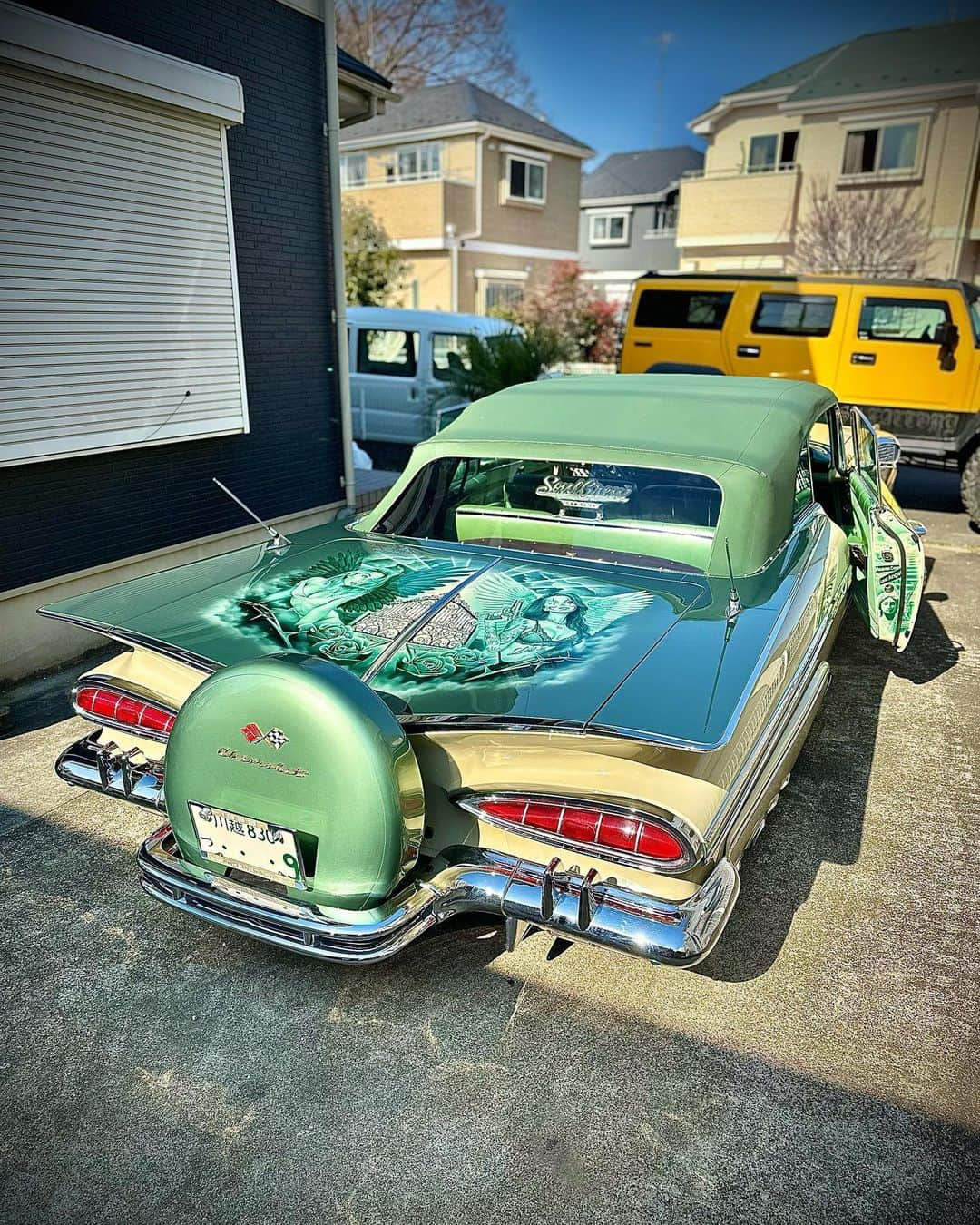 彫たつ刺青師さんのインスタグラム写真 - (彫たつ刺青師Instagram)「1959 CHEVROLET IMPALA CONBERTIBLE mural @nam__jane   #インパラ #シボレーインパラ #シボレー #インパラ59 #インパラコンバーチブル #インパラコンバー #インパラコンバーチブル59 #ローライダー #インパラローライダー #impala #chevrolet #chevroletimpala #impala59 #impalaconvertible #impalaconvertible59 #lowrider #impalalowrider」2月5日 2時36分 - horitatsu_tattoo