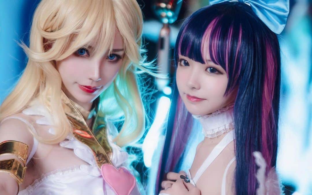 のインスタグラム：「I miss @rakukoo 😭❤️ #pantyandstocking #cosplay #panty #stocking」