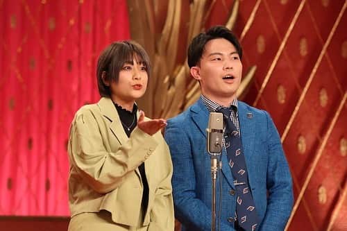 のインスタグラム：「フジテレビ「ネタパレ」2回目の登場でした！ 中川大志さんと北村匠海さんに漫才見てもらえる日が来るとはな！ TVerで2/10(金)23:40まで見れます！ 全国ネット最高！！！！  ネタパレ収録の裏話ですが、リハーサルから本番までかなり時間が空いたのでフジテレビの社内で6回うんちをして、毎回違うトイレに行って楽しみました。  #ネタパレ #中川大志 #北村匠海 #翠星チークダンス  #トイレットラーニング」