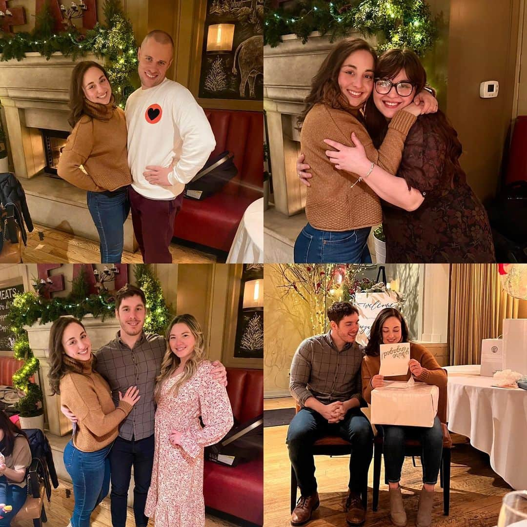 アナスタシア・カヌーシオのインスタグラム：「Thank you so much to my family and friends for throwing us a surprise engagement party! Feeling so much love and gratitude ❤️」