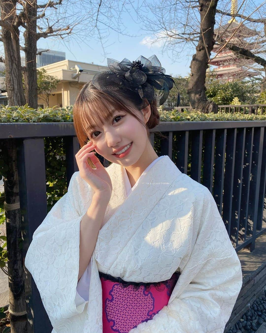 高橋かののインスタグラム：「浅草行ってきたよ🍡🍵³₃ 冬の浅草すき◦⚬ ᰔᩚ」