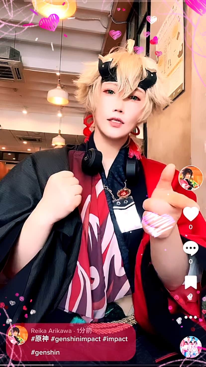のインスタグラム：「I practiced all day. I did my best・・・🙄」