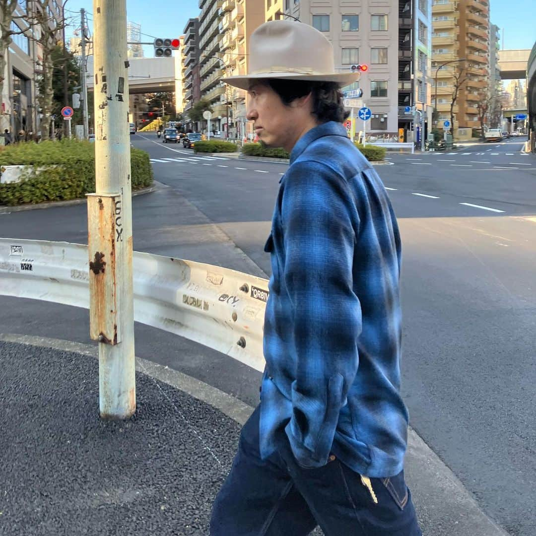 松下幸司のインスタグラム：「street #stetson #pendleton #levis」