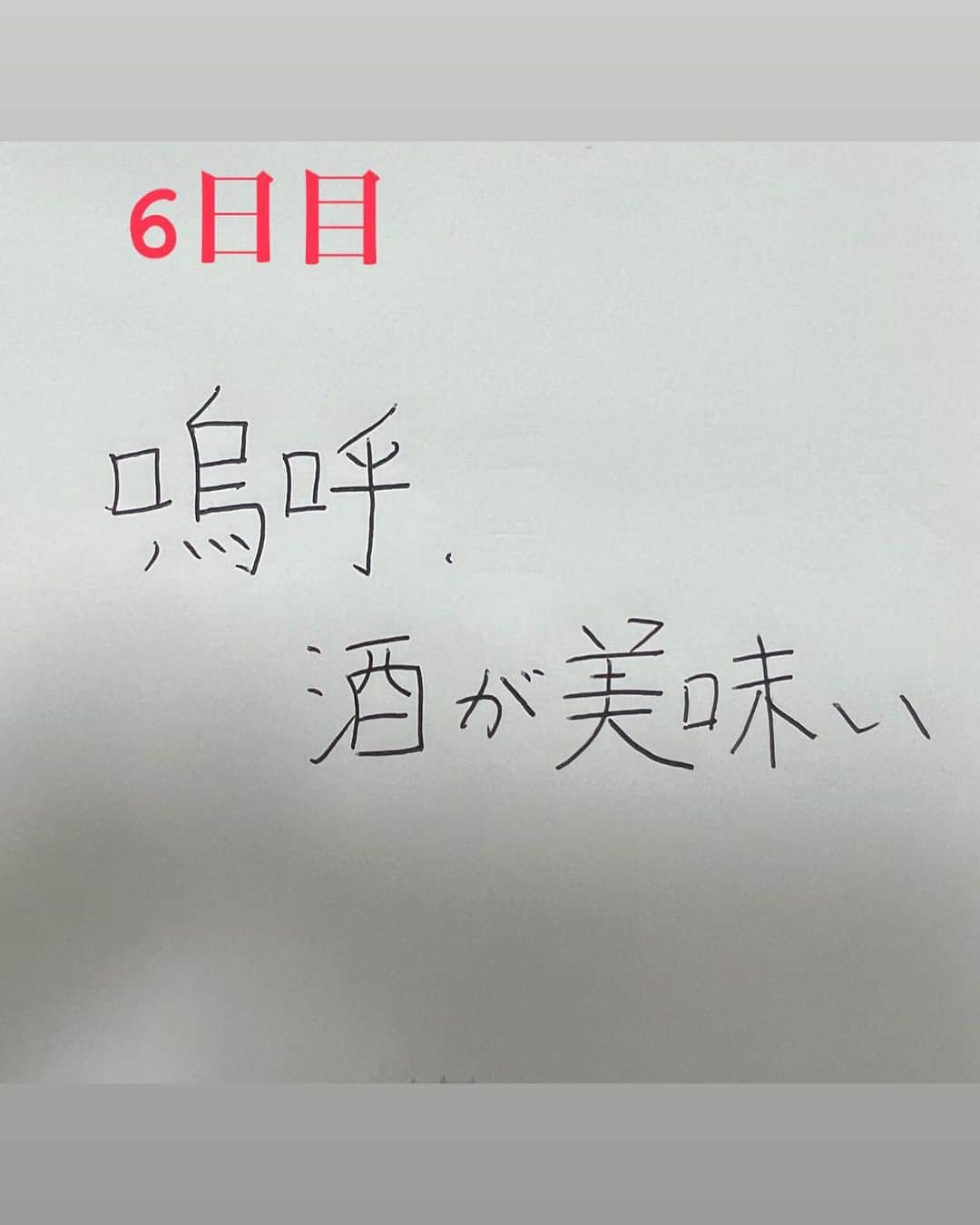 江原蓮のインスタグラム：「【6日目】  昨日のコメントから1つ採用  昨日は久々にたくさんの友達と 飲みに行けて楽しかった〜 25歳前後が集まると 結構将来の話が生々しい😂  明日もまた 書いて欲しい言葉募集❗️  #美文字練習帳 #美文字　#美文字レッスン  #綺麗な字　#綺麗な字を書きたい」