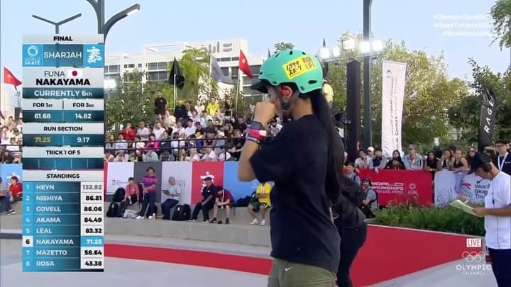 中山楓奈のインスタグラム：「ドバイで行われた　@worldskatesb で5位になることができました。 次はもっと良い成績を残せるように頑張ります！ 応援してくださった皆様ありがとうございました🙏  I was able to place 5th at @worldskatesb in Dubai.  I will do my best to get better grades next time!  Thank you for your support🙏  @murasakisports_official  @nikesb  @elementskateboards  @elementjapan  @diamondsupplyco  @ninja_bearing  @bern_japan  #NiX #ちなつ均整院」