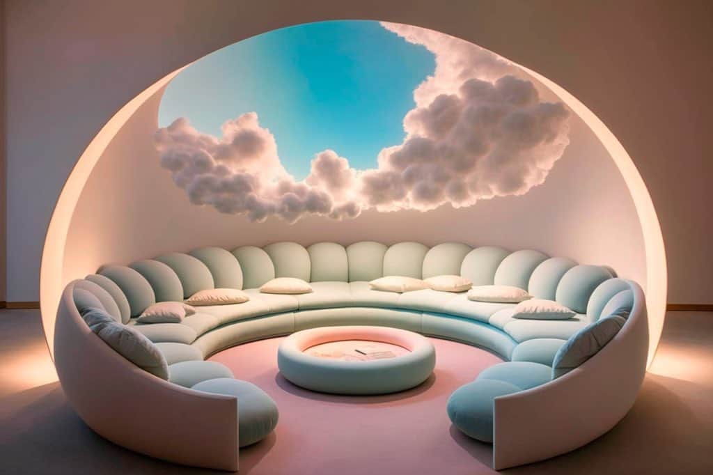Crazy Roomsのインスタグラム：「No phones just vibes ✨ Tag the squad  #crazyrooms #homedecor #homeinspo #conversationpit」