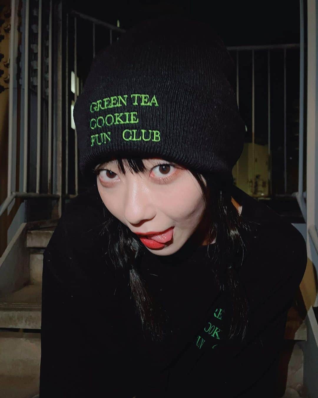 石塚朱莉のインスタグラム：「#GTCFC #gtcfc #greenteacookiefunclub  #beanie」