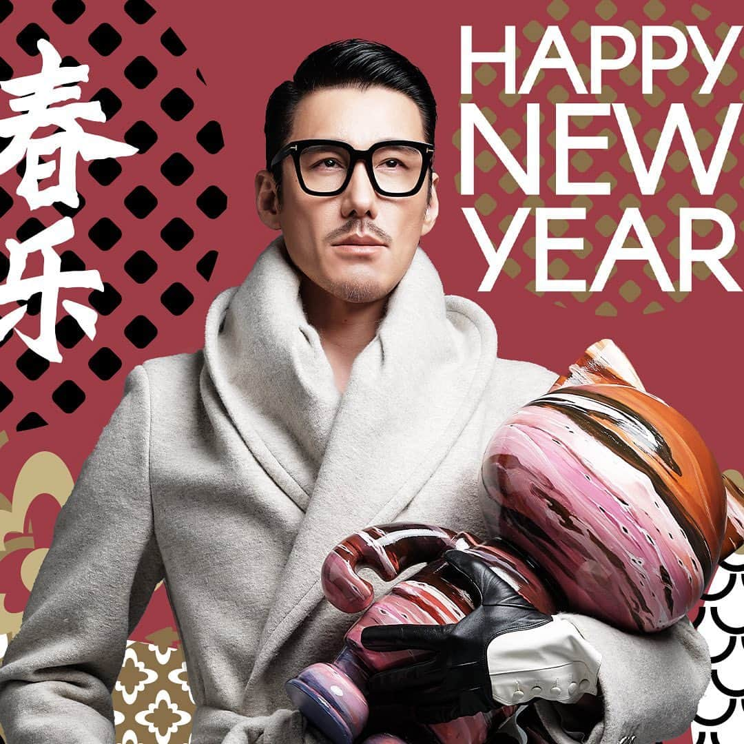 フー・ビンのインスタグラム：「Wishing all of you a happy Chinese New Year!」