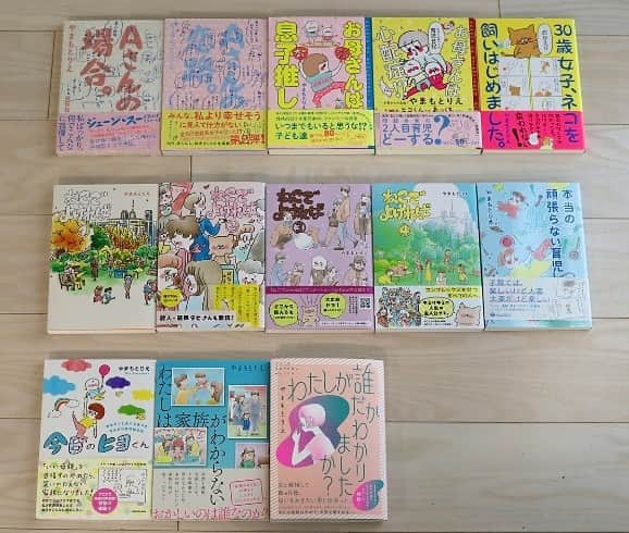 やまもとりえのインスタグラム：「今までに描いた本です」