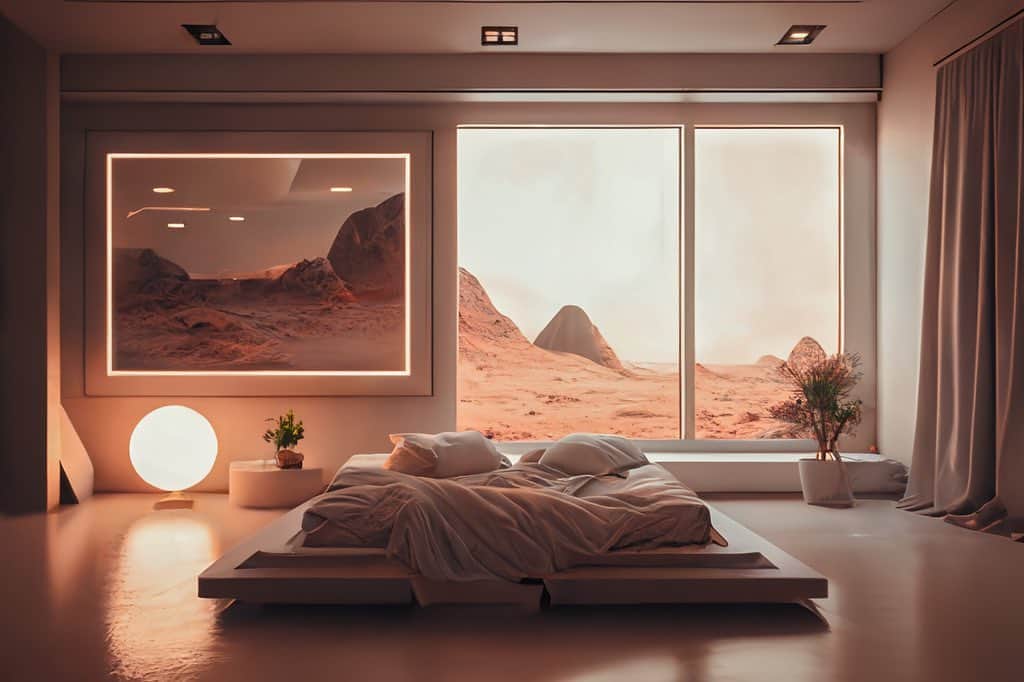 Crazy Roomsさんのインスタグラム写真 - (Crazy RoomsInstagram)「Who wants to move to mars? 🚀 . . . #crazyrooms #homeinspo #midjourney」2月8日 4時51分 - crazyroomss
