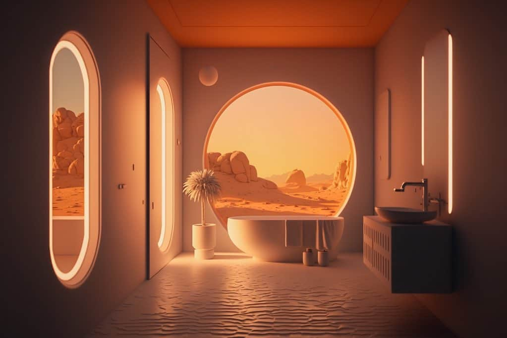 Crazy Roomsさんのインスタグラム写真 - (Crazy RoomsInstagram)「Who wants to move to mars? 🚀 . . . #crazyrooms #homeinspo #midjourney」2月8日 4時51分 - crazyroomss