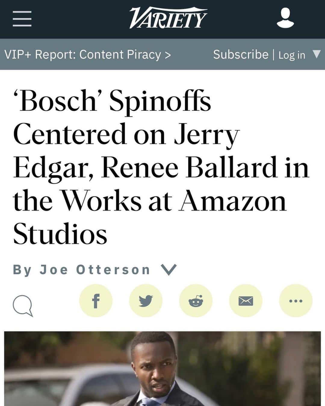 ジェイミー・ヘクターのインスタグラム：「Really  blessed to be a part of a great team of creatives on all levels! @fabel_entertainment @amazonstudios @michaelconnellybooks Congratulations to everyone creating and those plugged into the Bosch Universe.  Here we Go!!!」