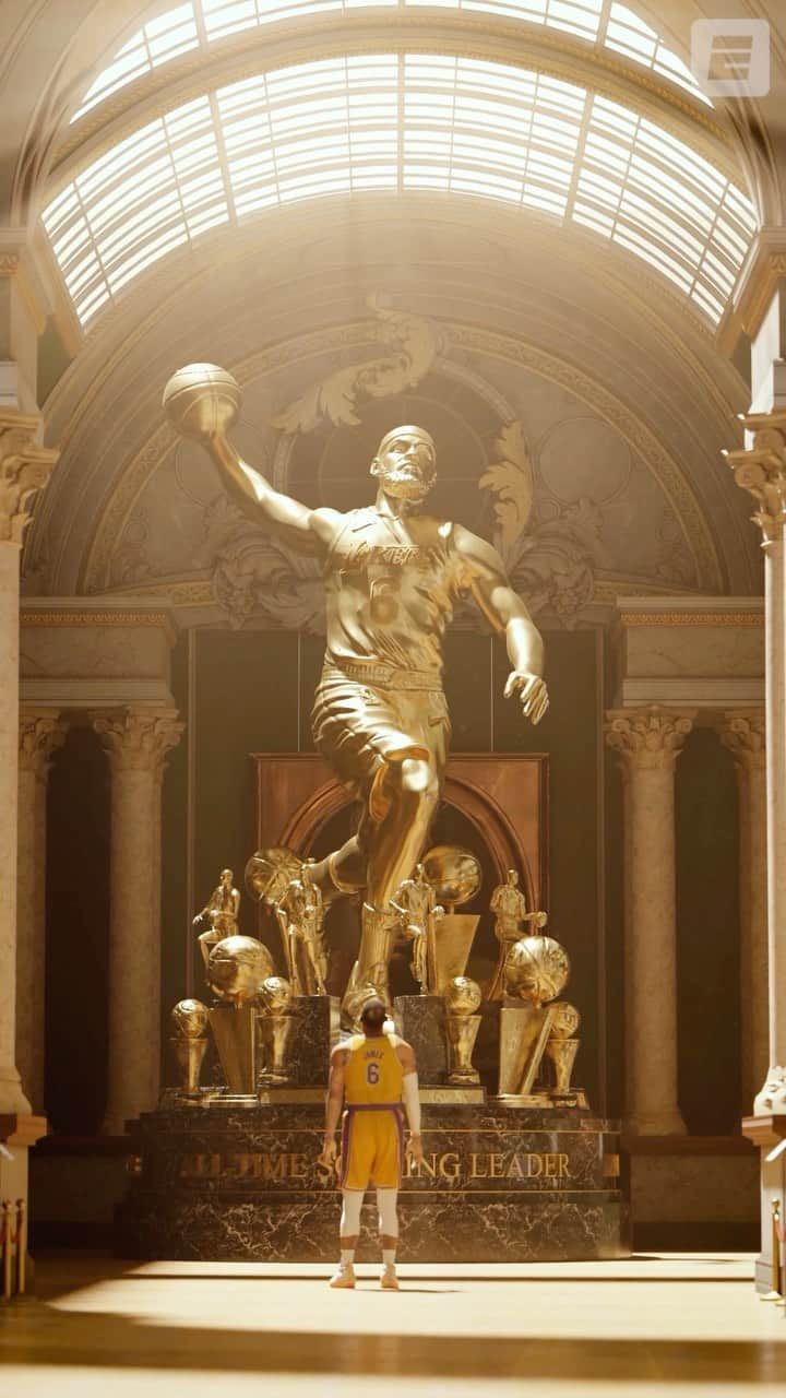 espnのインスタグラム：「LEBRON JAMES IS NOW THE NBA ALL-TIME SCORING LEADER 👑」