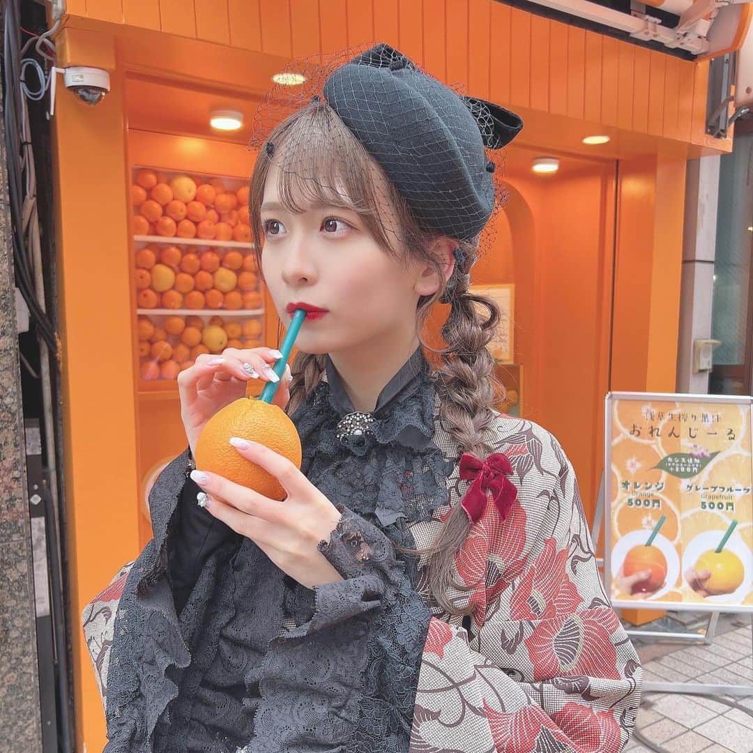 中川珠里さんのインスタグラム写真 - (中川珠里Instagram)「このオレンジジュース本当においしい🍊   #浅草  #オレンジジュース  #食べ歩き」2月8日 15時48分 - juri_nakagawa1