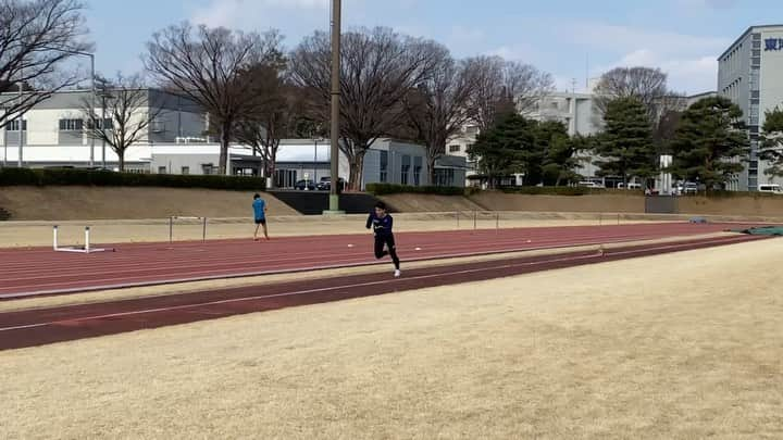 津波響樹のインスタグラム：「. 短助着地と中助走🏃💨  #longjump #走幅跳」