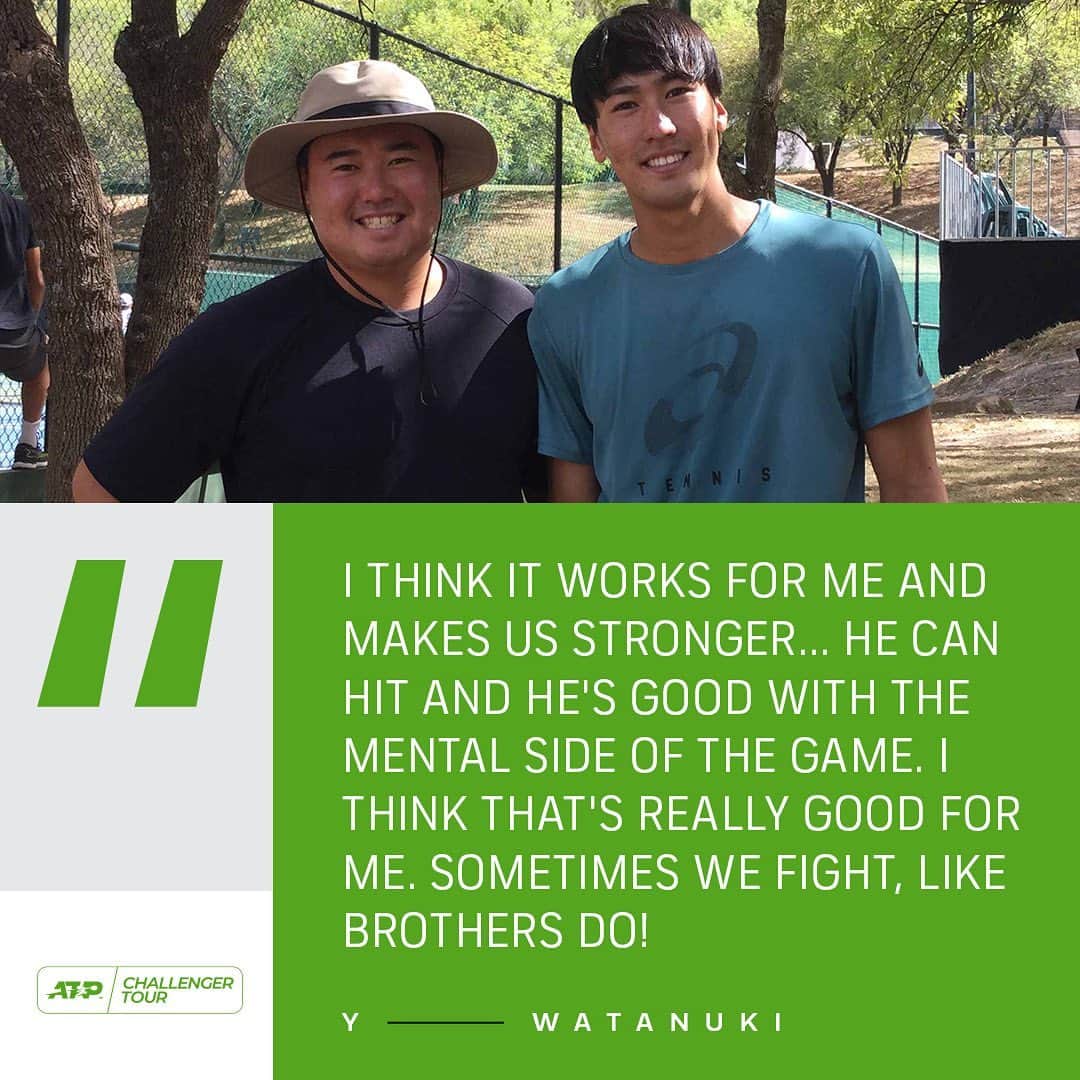綿貫陽介のインスタグラム：「Brother, Brother 🤝  🇯🇵 @tennisuke412 is enjoying a strong start to the year and is doing it all with his family by his side  #ATPChallenger」