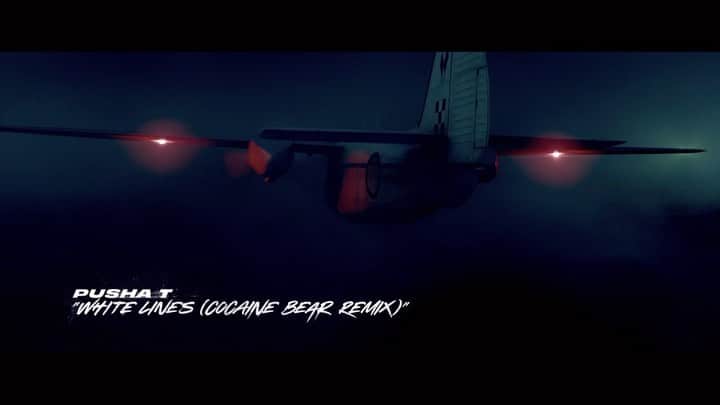 プシャ・Tのインスタグラム：「We coked the bear. White Lines (Cocaine Bear Remix) lyric video out now.」