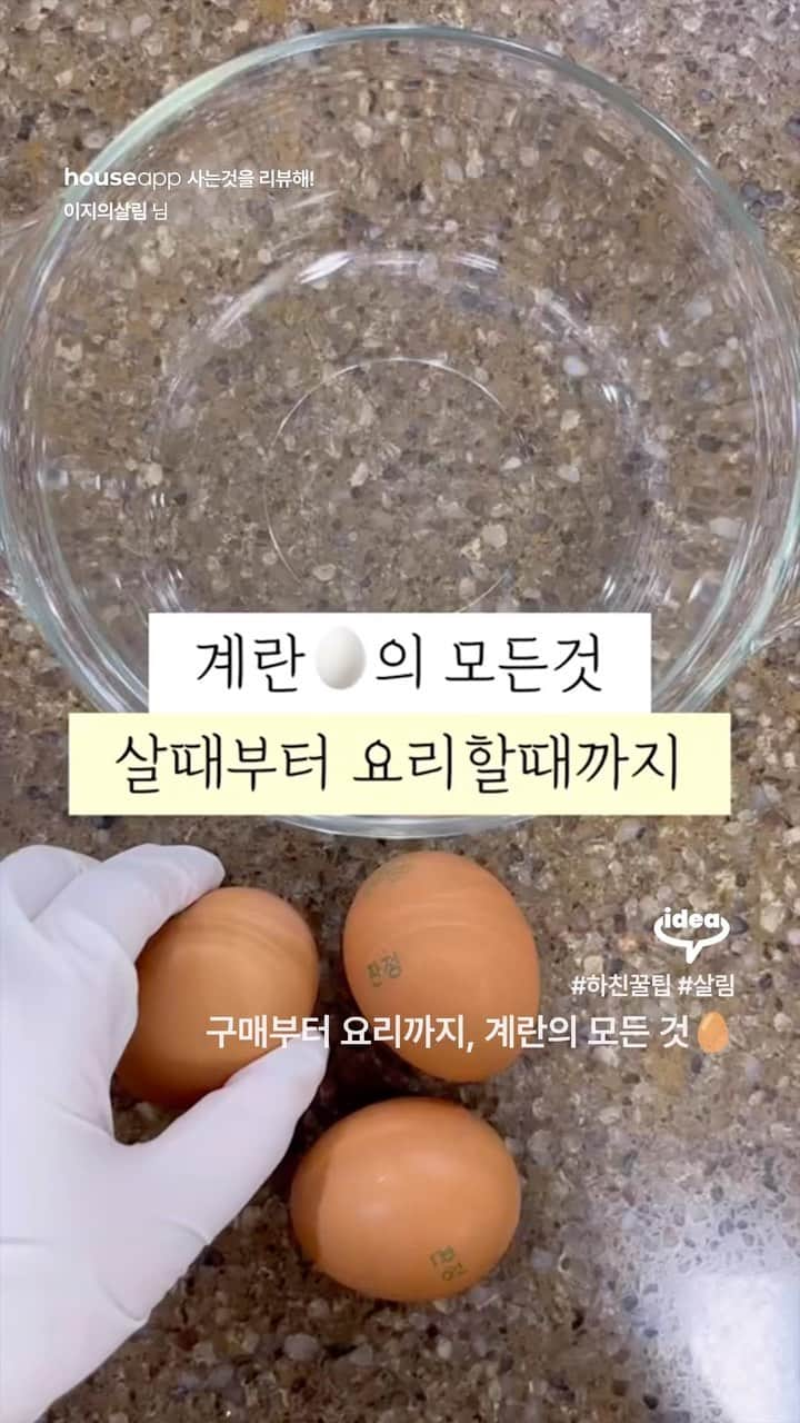 ingerliselilleのインスタグラム：「구매부터 요리까지, 계란의 모든 것🥚  "계란찜 쉽게 하는 법! 🥚 재료 : 계란 3개, 소금, 참치액, 물250ml, 대파 1/4개 🥚 만드는 법 1. 계란 3개를 풀어서 채에 걸러 내려주고,  소금 톡톡 + 참치액 1수저 + 대파 넣고 섞어주세요. 2. 물250ml 끓여서 저으면서 부어주세요. 3. 뚜껑있는 전자렌지 용기에 넣고 4분 돌려주면 완성!" Video by [ @home_leeji ]  하우스앱으로 더 많은 영상 보러오세요! @houseapp_official 프로필 링크 👉 앱다운받기  #하친TV #계란 #계란찜 #꿀팁」