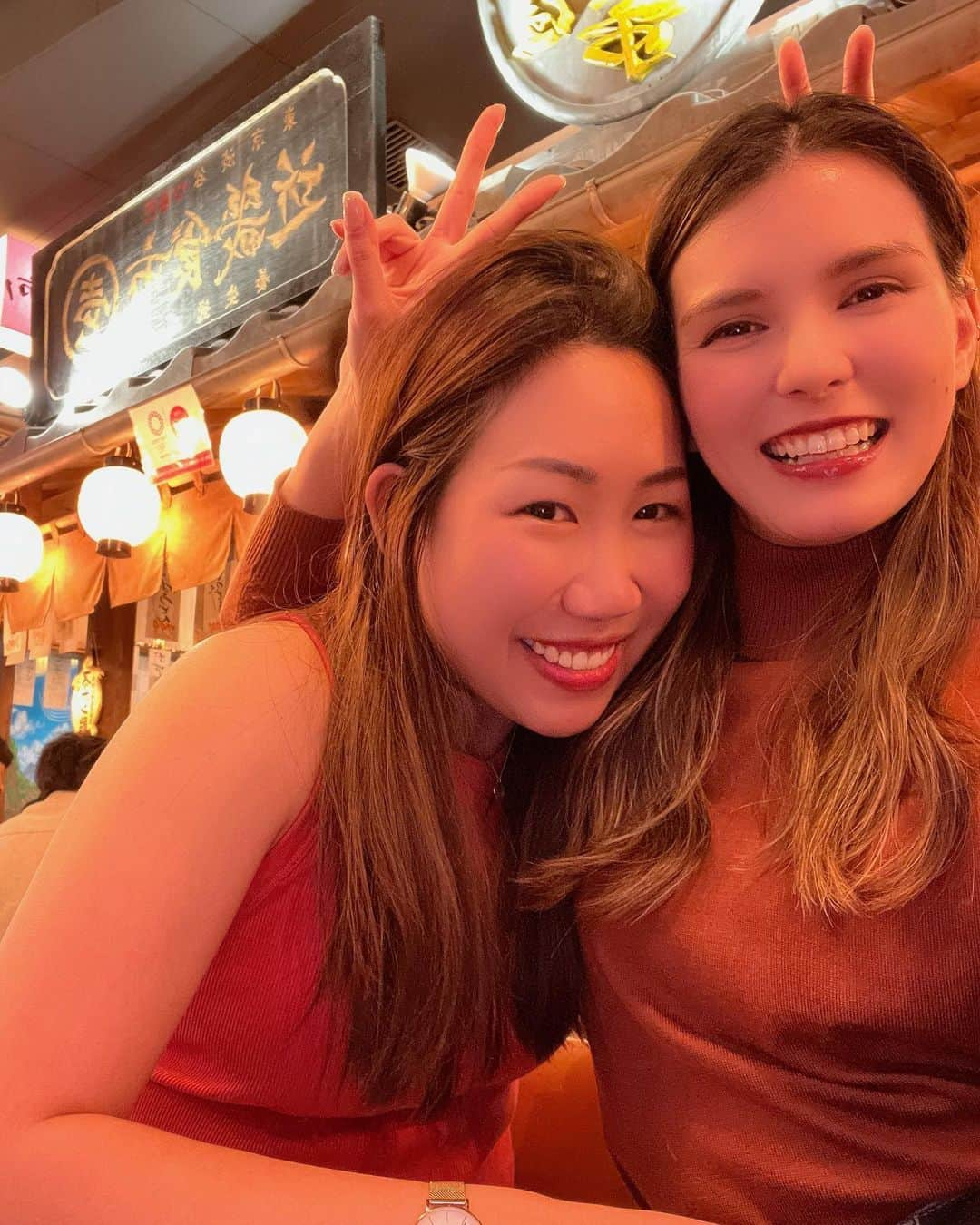 ケリーアンさんのインスタグラム写真 - (ケリーアンInstagram)「❤️  Welcome back to Tokyo @jac.ho !!! We finally meet in 6 years!🥳🍻🍙🍢🍤🍱🍺Yummy Japanese dinner and a lot of catching up.  4th pic is from Feb 2017 4枚目は2017年2月の写真！なんかめっちゃ若いwww」2月23日 18時29分 - kellysoooreal