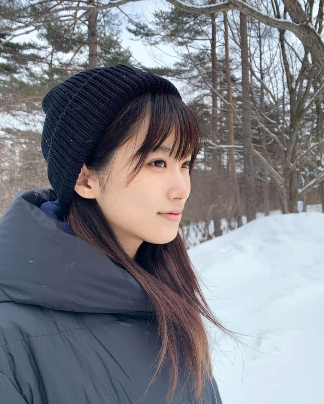 片岡凜さんのインスタグラム写真 - (片岡凜Instagram)「雪の中温泉に入りました。 猿と目が合い威嚇されましたが、勿論のりませんでした。」2月23日 16時35分 - _rimgramm__