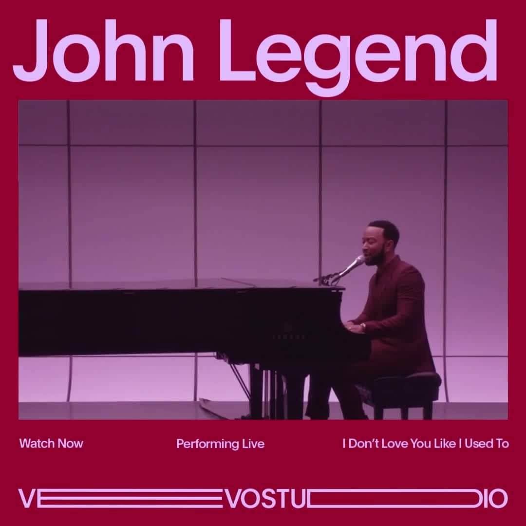 Vevoのインスタグラム：「"I’m proud of who I am, I’m confident in the work I’ve done, and I’m just going to declare it,” says @johnlegend about earning his last name. Watch his live performance of "I Don’t Love You Like I Used To" off his 'LEGEND' album.  ⠀⠀⠀⠀⠀⠀⠀⠀⠀ ▶️ [Link in bio]」