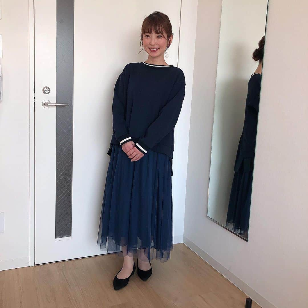 奈良岡希実子のインスタグラム：「きょうのミヤネ屋の衣装です☺️ あしたの雪はどうなるか…あしたは実況監視で一日終わりそう😂 #PR #ミヤネ屋 #気象予報士 #衣装 #いつもありがとうございます」