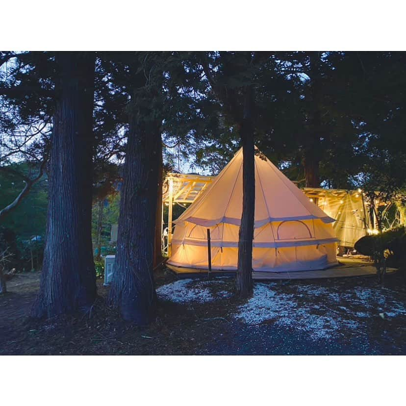 橋元優菜さんのインスタグラム写真 - (橋元優菜Instagram)「千葉県富津市のグランピング施設⛺️  〝和心村〟 ( @washinmura_nature_glamping )  疋田紗也ちゃんとお泊まりで行ってきました☺️✨  都内からこんな近くで手ぶらでグランピングが楽しるなんて最高かよ🥹  到着すると、スタッフさんが薪の割り方や、火の付け方を丁寧に教えてくれます♪ (火をつけるのが苦手な方でも、バーベキュー台など、スタッフさんが一緒に火おこしの準備をしてくれます☺️)  事前に全て準備してくださっているので、ほぼ焼いて食べるだけ♪♪  管理室には管理人さんが常駐しているので、困ったら助けてくれます🥺  管理人室の隣には 簡易的な売店と、防寒用コートとサンダルのレンタルがあるので ヒール👠で来ても全然OK🙆🏼‍♀️  いたれりつくせりの環境で ２人、のんびりした時間を過ごす事ができました♡  各テント🏕毎に、専用のトイレやシャワー室もあって 自分達だけしか使わない安心感と めちゃくちゃきれいな施設(写真参照)だったので、こちらも安心して利用できます🥺🔰  テントの中は 暖房設備がしっかりしてて なんなら私の家より暖かい😂😂 めちゃくちゃぐっすり眠れました🛌✨  朝は豆挽きからコーヒーを入れて 森を見ながらほっと一息☕️  たまにはこうやって ゆっくり時間を過ごすの良いですよね♪  和心村はスタッフさんも皆優しくて わからない事は何でも教えてくださるので、初心者🔰さんにもほんとにオススメです☺️  是非調べてみてくださいね♪♪  PR @washinmura #トリドリベース #和心村 #千葉グランピング #千葉旅行 #千葉観光 #古民家宿泊 #ペット可 #関東グランピング #自然観察 #グランピング #テント泊 #白い部屋 #ホワイトコーデ #キャンプ料理 #ハンモックキャンプ #デートスポット #グランピング女子会 #グランピングリゾート」2月9日 16時02分 - oosakayuu