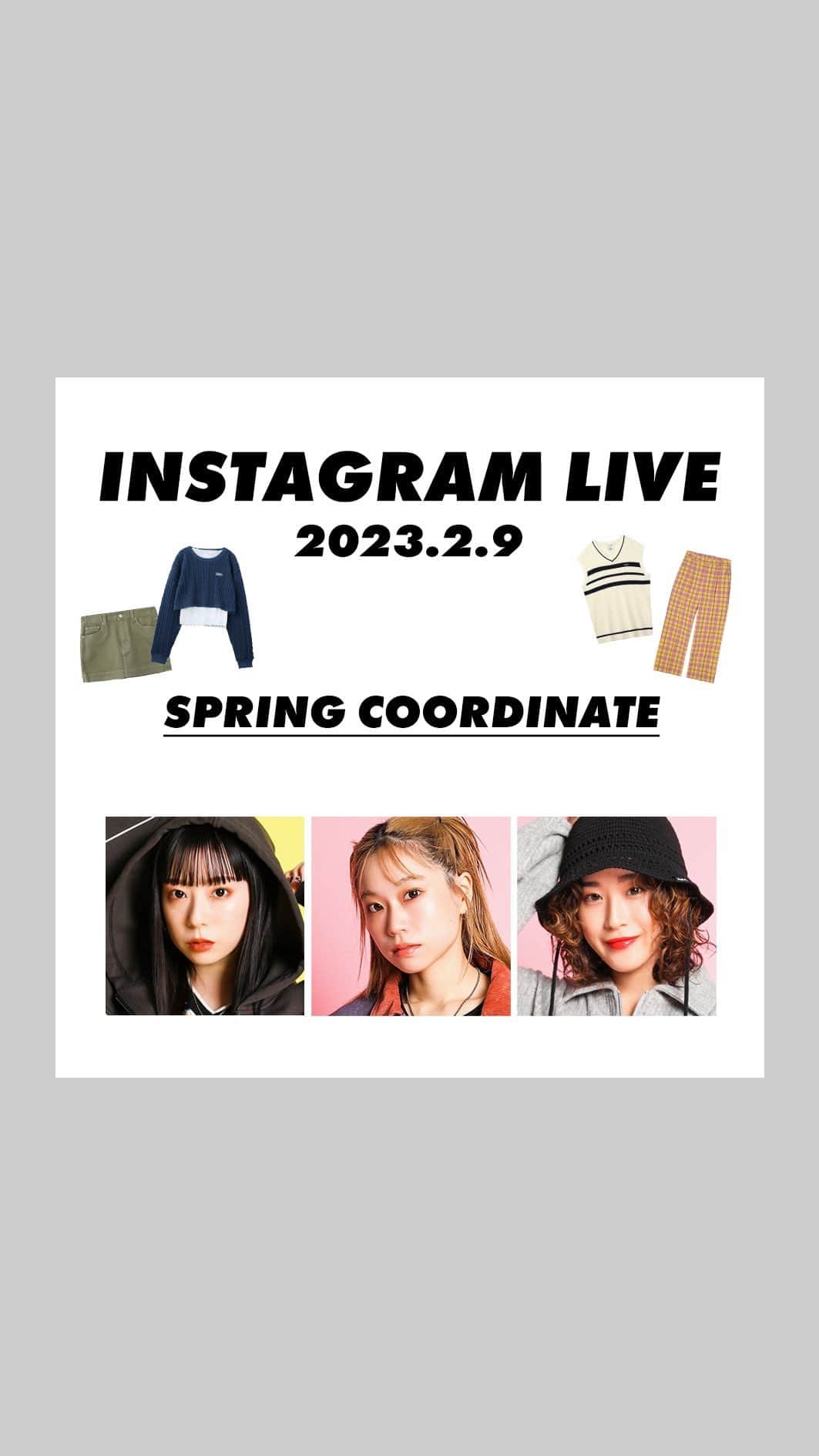 XGIRL_ootdのインスタグラム：「SPRING COODINATE🍡  ▪️YURI 162cm／@yuriiii2 ▪️AMANE 158cm／@amane_sss ▪️SAINO 162cm／@saino.46」