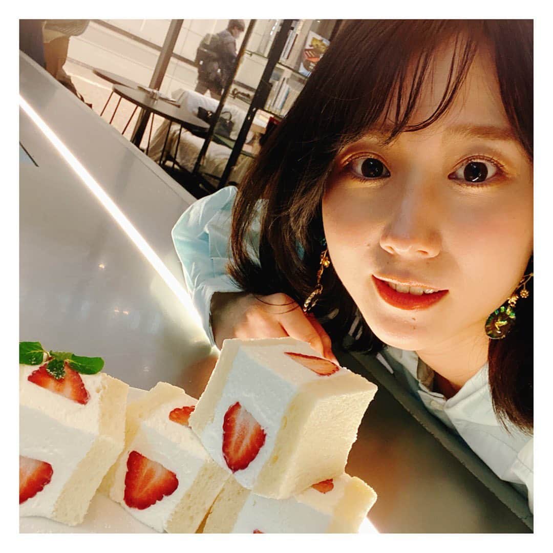 のインスタグラム：「今週土曜は いっとこ！カフェマップ ＳＰ✨  ついに！ 札幌カフェマップが スペシャルになりました🥹☕️  嬉しいですねぇ〜🥰  今週土曜ひる12時から！ いっとこ！の後も 8チャンネルのままで お願いします📺✨  #カフェ #カフェマップ #poroco #札幌 #morihiko  #森彦 #フルーツサンド #いちご #この構図リターンズ #いっとこ #アナウンサー」