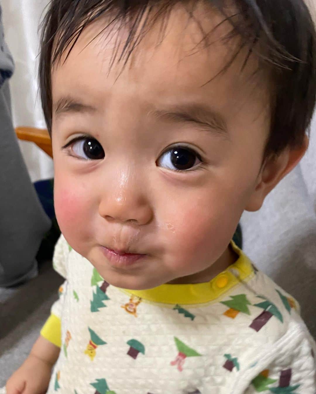 のインスタグラム：「. 明日2月11日（土）9:30〜 ABCテレビ「教えて！NEWSライブ・正義のミカタ」に出演します🌷 関西にお住まいの皆さま ぜひ！ご覧くださ〜い！！  それから、13:50〜は MBSラジオ「PEACE with love」もぜひお聴きください✨ こちらは毎週レギュラー出演しています⭐️  写真１枚目は 雪に全く興味を示さず ゆっくり朝ごはんを召し上がる次男。  ２枚目は パジャマのまま雪を見に行き 雪の観察用に渡した黒画用紙についた雪を おもむろに舐める長男。🐸  #雪　#東京の雪　#男の子ママ  #男の子兄弟」