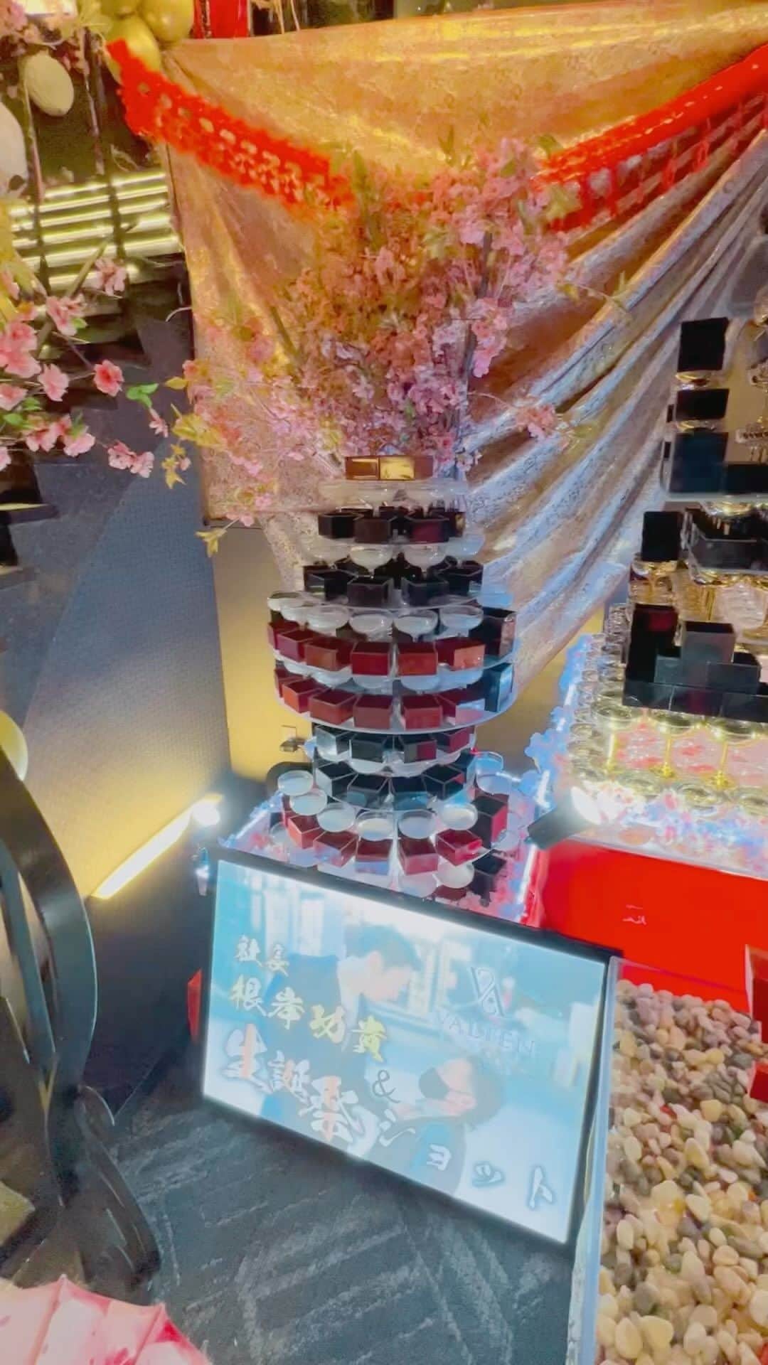 Gotham.incのインスタグラム：「🌸ワノ国×シャンパンタワー🥂  #ゴッサム #gotham #シャンパンタワー #ねぎしこ社長 #ワンピース　#ワノ国」
