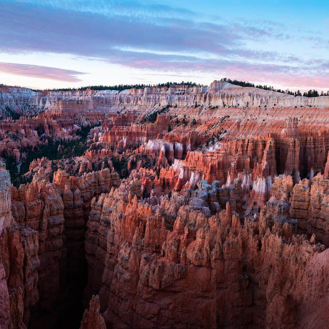 Adam Senatoriのインスタグラム：「“Wall Street” / Dawn at Bryce Canyon NP, Utah / Large format prints avail link in bio under “Collect”」