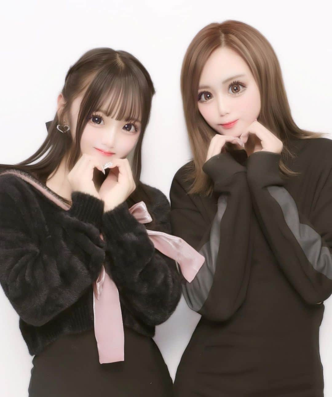 まほこのインスタグラム：「みなまほ🖤⋆͛*͛   #プリクラ  #ぷりんと倶楽部  #みなまほ」