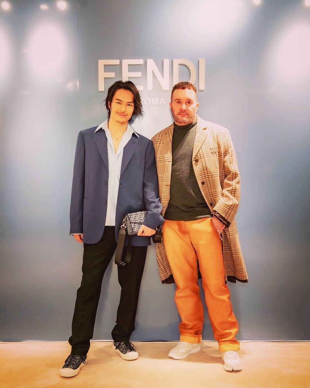 今市隆二のインスタグラム：「it's been an year since we last met! so nice to see you again!!  @mrkimjones  @fendi  #FendiSS23」